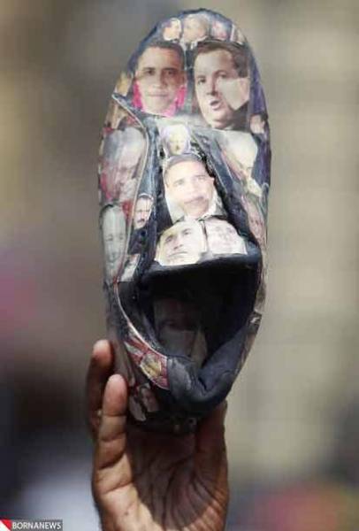 عکس/ تولید کفش اوباما و باراک در مصر