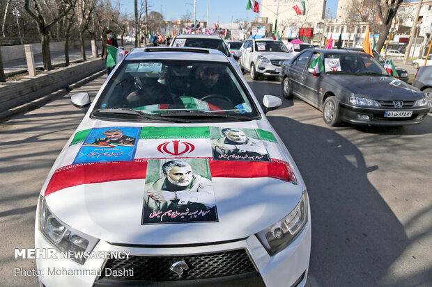 راهپیمایی موتوری و خودرویی ۲۲ بهمن در تبریز