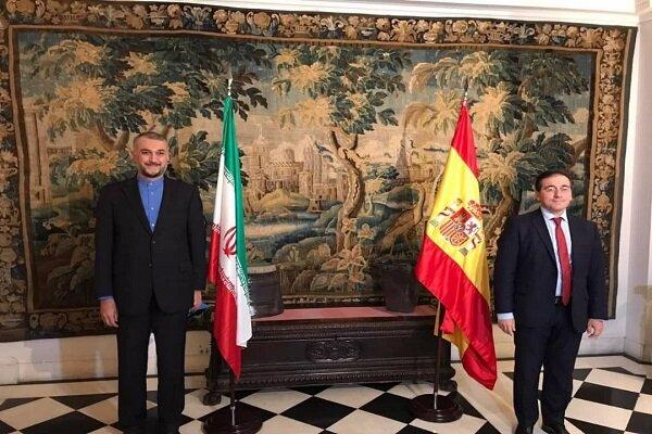 Iran, Spain FMs discuss ties, Afghanistan, Iran-EU relations