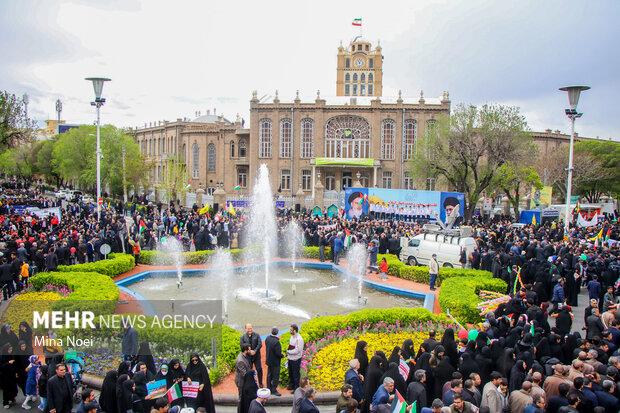 تبریز به وقت روز قدس/ اینجا دل‌ها برای یک آرمان می‌تپد