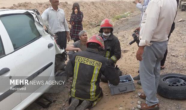 حادثه برخورد خودروی سواری با وانت در ملکان ۵ مصدوم درپی داشت