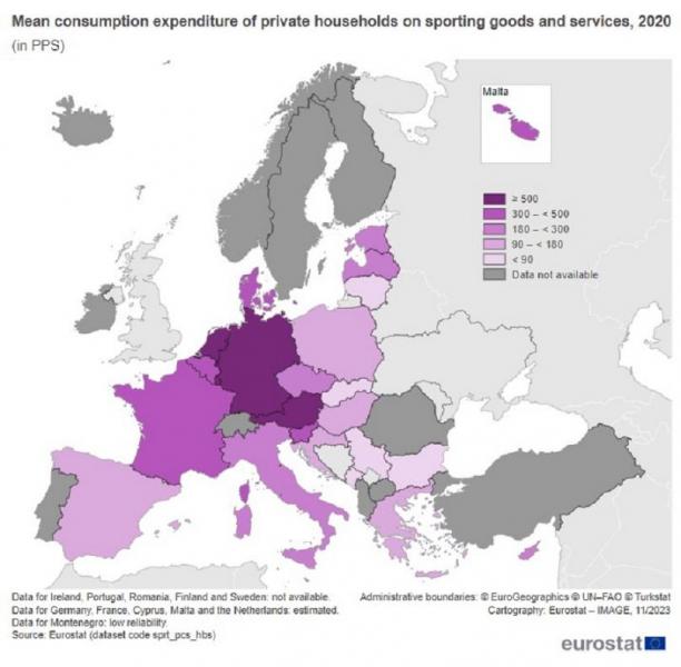 مردم کدام کشور اتحادیه اروپا پول بیشتری خرج تفریح و ورزش می‌کنند؟