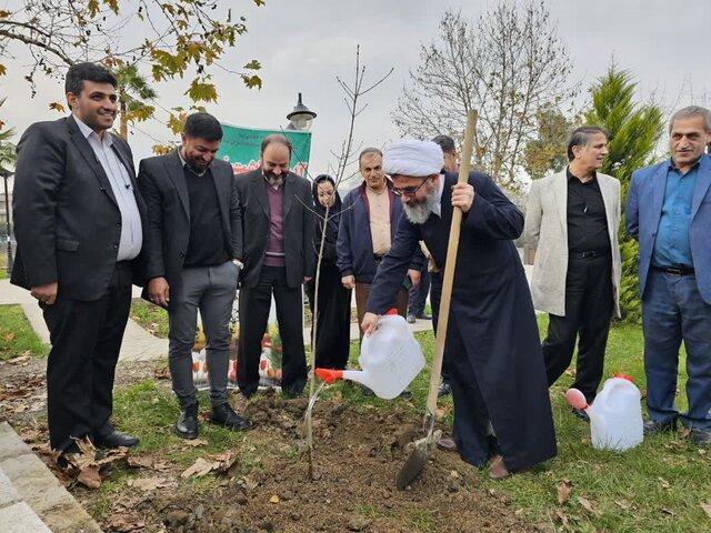 آملی‌ها با کاشت نهال به استقبال برنامه‌های چهل ودومین سالگرد حماسه ششم بهمن رفتند